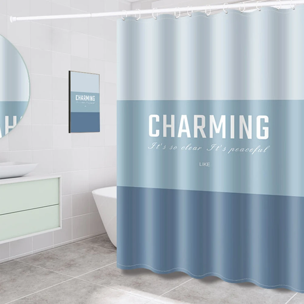 

Tropical Green Plant High Grade Soft Thickened Shower Curtains Bathroom Curtain Waterproof Polyester Bathroom Curtain with Hooks