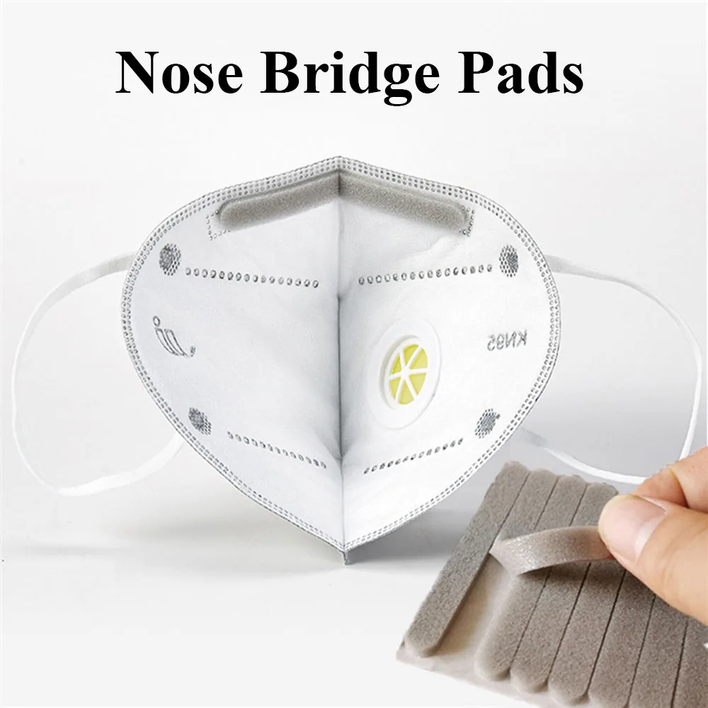 

Breathable Anti-gas Microfiber Self-adhesive Sponge Cushion Nose Bridge Pad Protection Strip Mouth Mask Accessories