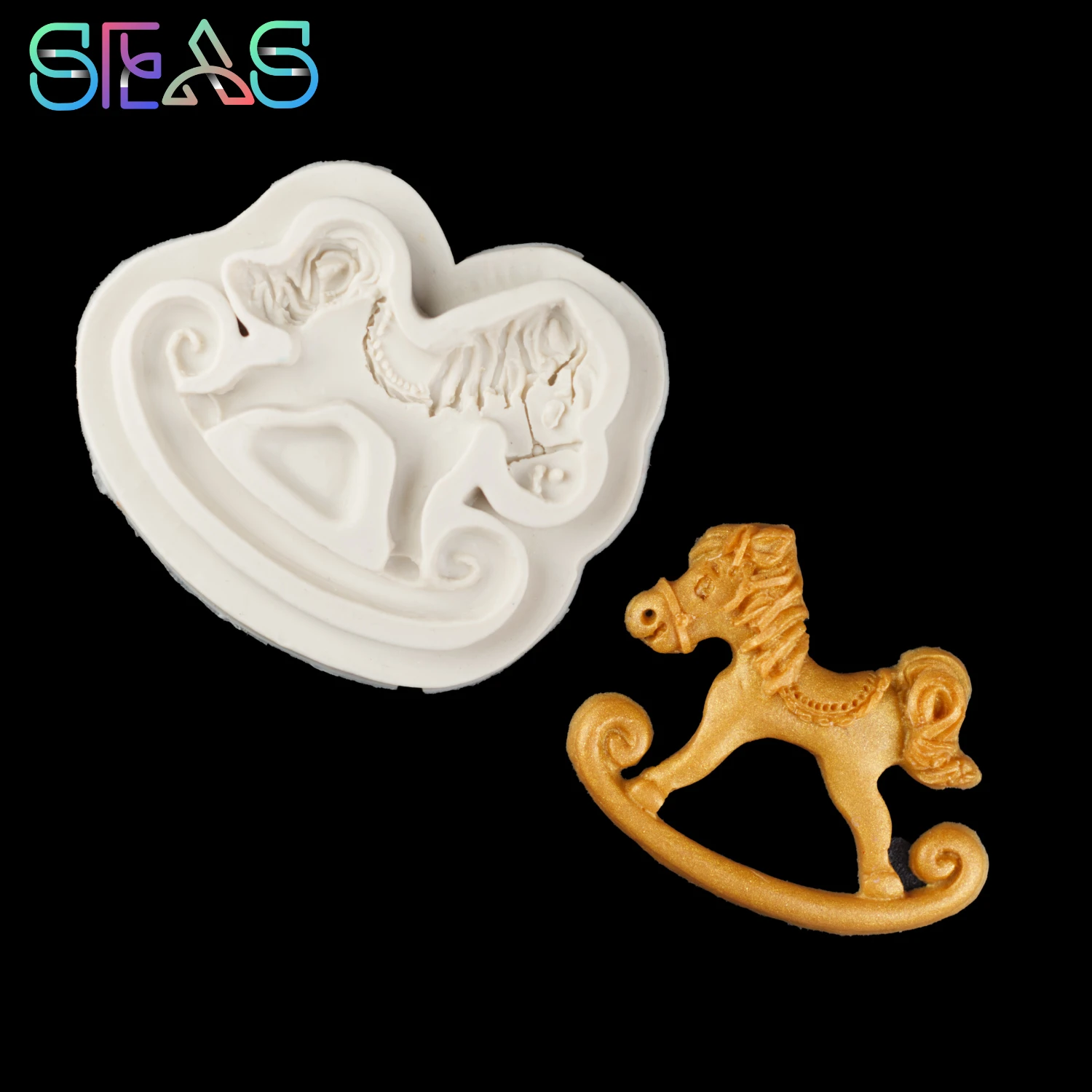 

Art Horse Fondant Cake Silicone Mold Chocolate Candy Molds Pastry Cookies Biscuits Ice Cube Mould Baking Cake Decoration Tools