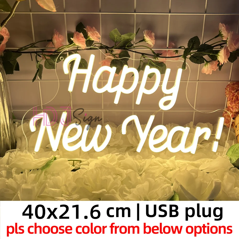

HDJSIGN Неоновая лампа 2026 С Новым годом