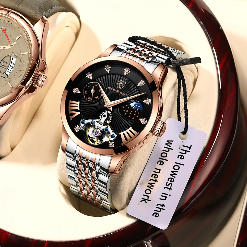 

POEDAGAR Men Watches Stainless Steel 2022 Fashion New Rose Gold Wristwatch Waterproof Luminous Quartz Watches Relogio Masculino