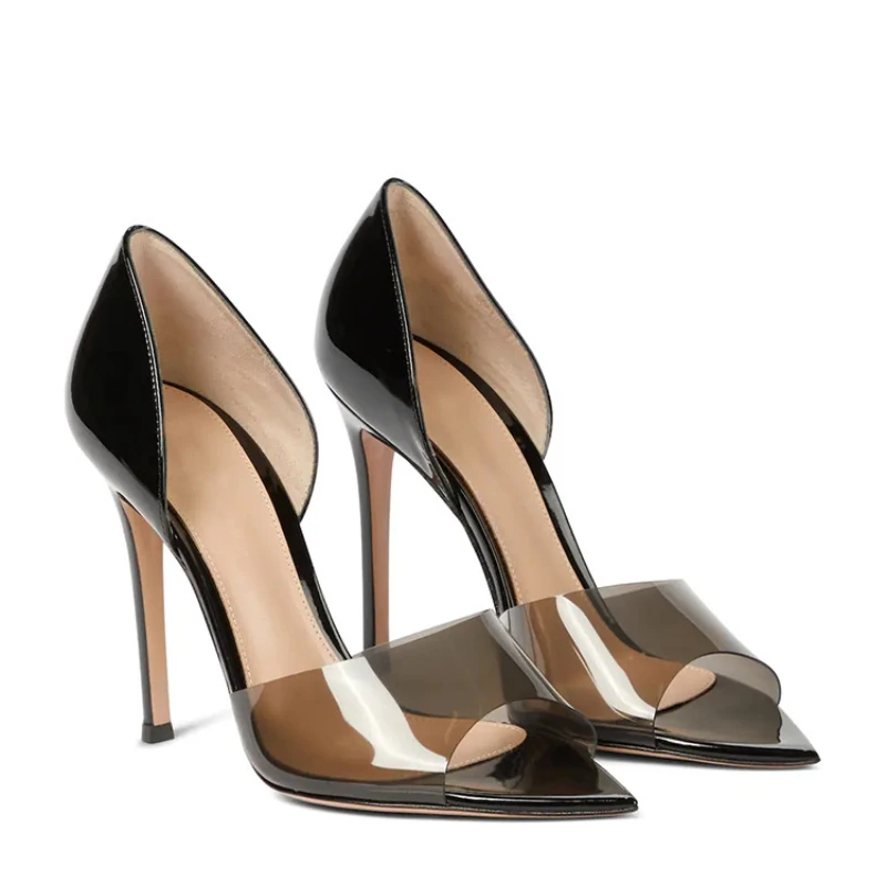 

Женские босоножки на высоком каблуке, открытые туфли с острым носком и тонким каблуком, в европейском и американском стиле, новинка 2023