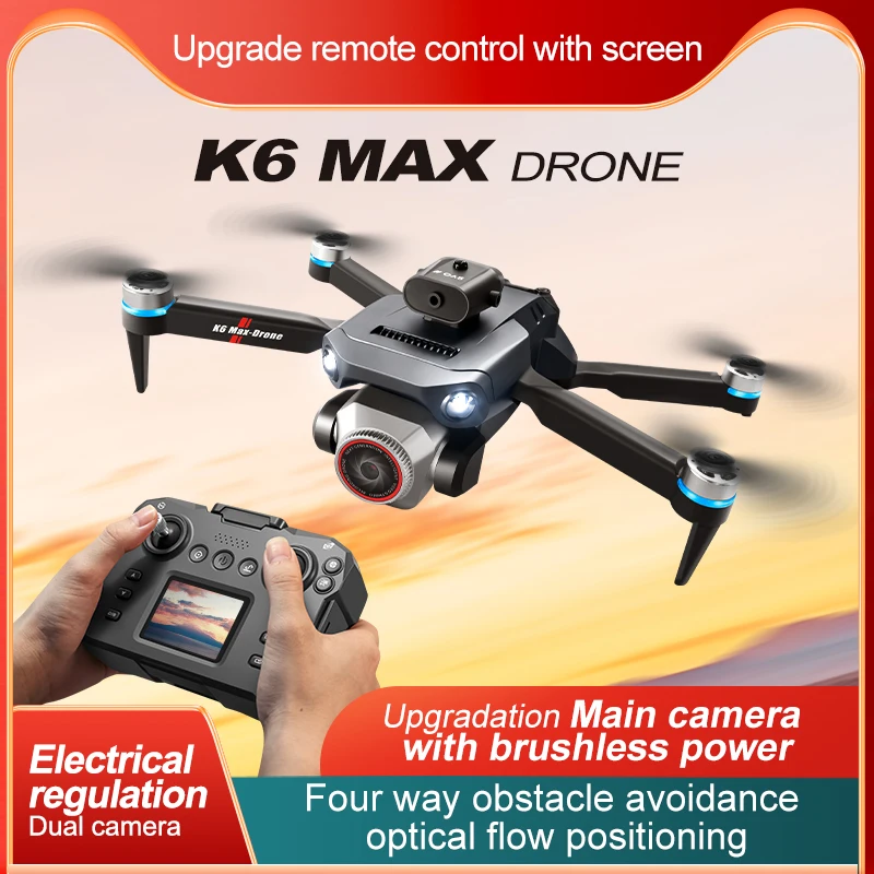 K6MAX Дрон 4K Профессиональный FPV с камерой RC Квадрокоптер Воздушная авиационная