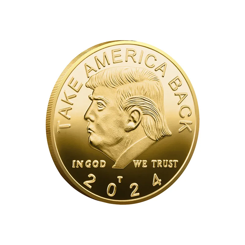 

10 Pcs US Donald Trump Gold Commemorative Coin "Take America Back Donald Trump 2024" Collectible Coins