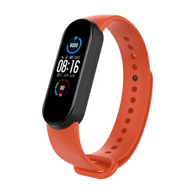 

Ремешок силиконовый для Mi Band 6, сменный спортивный браслет для Mi Band 5, двухцветный браслет для Xiaomi Mi Band 5 6