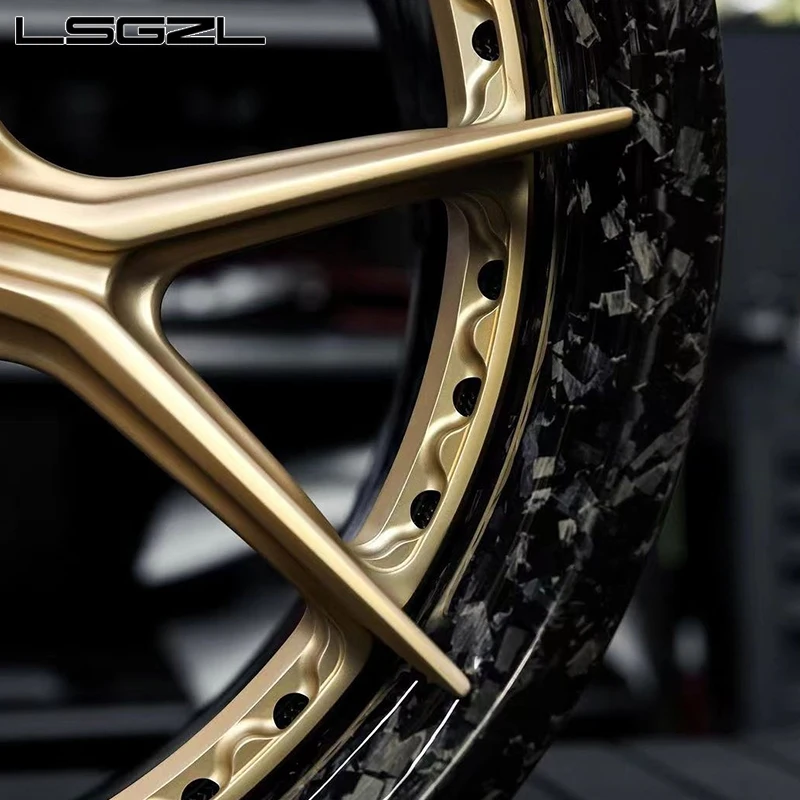 Кованый сплав 5x130 5x114 3 диски из углеродного волокна 17-26 дюймов колесо вогнутое