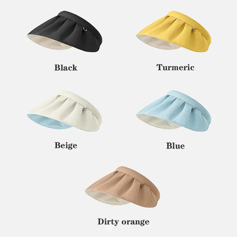 2022 new fashion shell sun hat women anti-ultraviolet summer face-covering beach sun hat cycling empty top sun hat