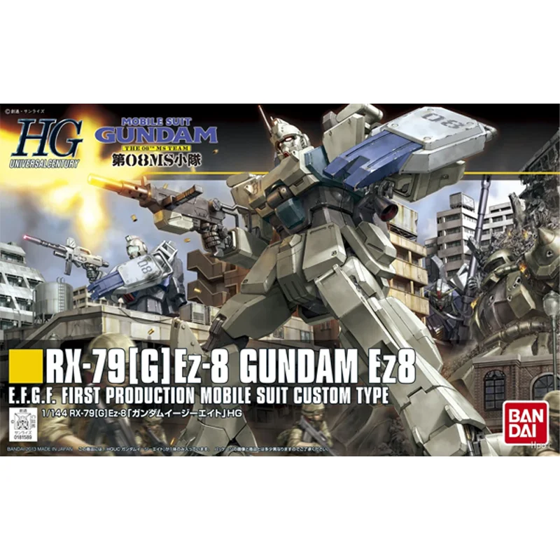 Фото Оригинальный сборный модельный набор Bandai Gunpla HGUC 1/144 RX-79[G]Ez-8 Ez8 Gundam, аниме-фигурка, модель для сборки, игрушки для мужчин, рождественские подарки №2