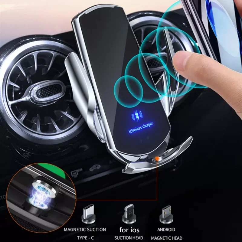 20W Car Phone Holder Wireless Charger Magnetic Car Fast Charging For Samsung S10 S20 S21 S22 S23 Xiaomi iPhone 12 13 14 Pro Max
