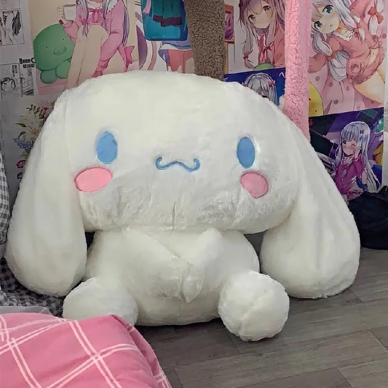 100CM Big Size Sanrio Cartoon Cinnamoroll Anime Plush Toys Japanese Cute Big Eared Dog Sitting Dolls Pillow Kids Christmas Gift