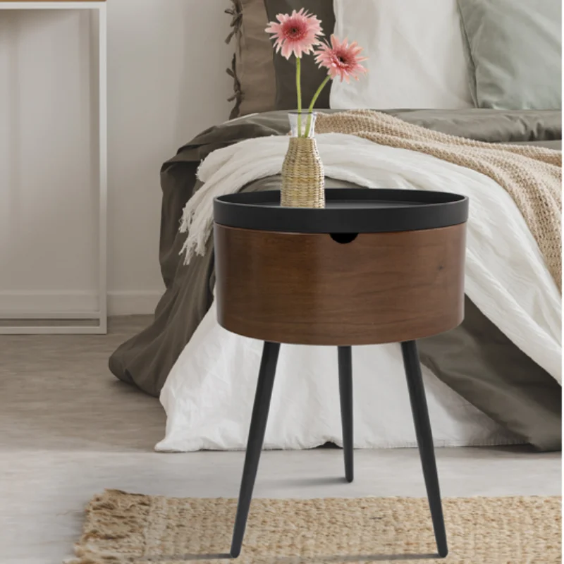 Прикроватный столик Formwell STK18 Маленький журнальный с бочонком для хранения