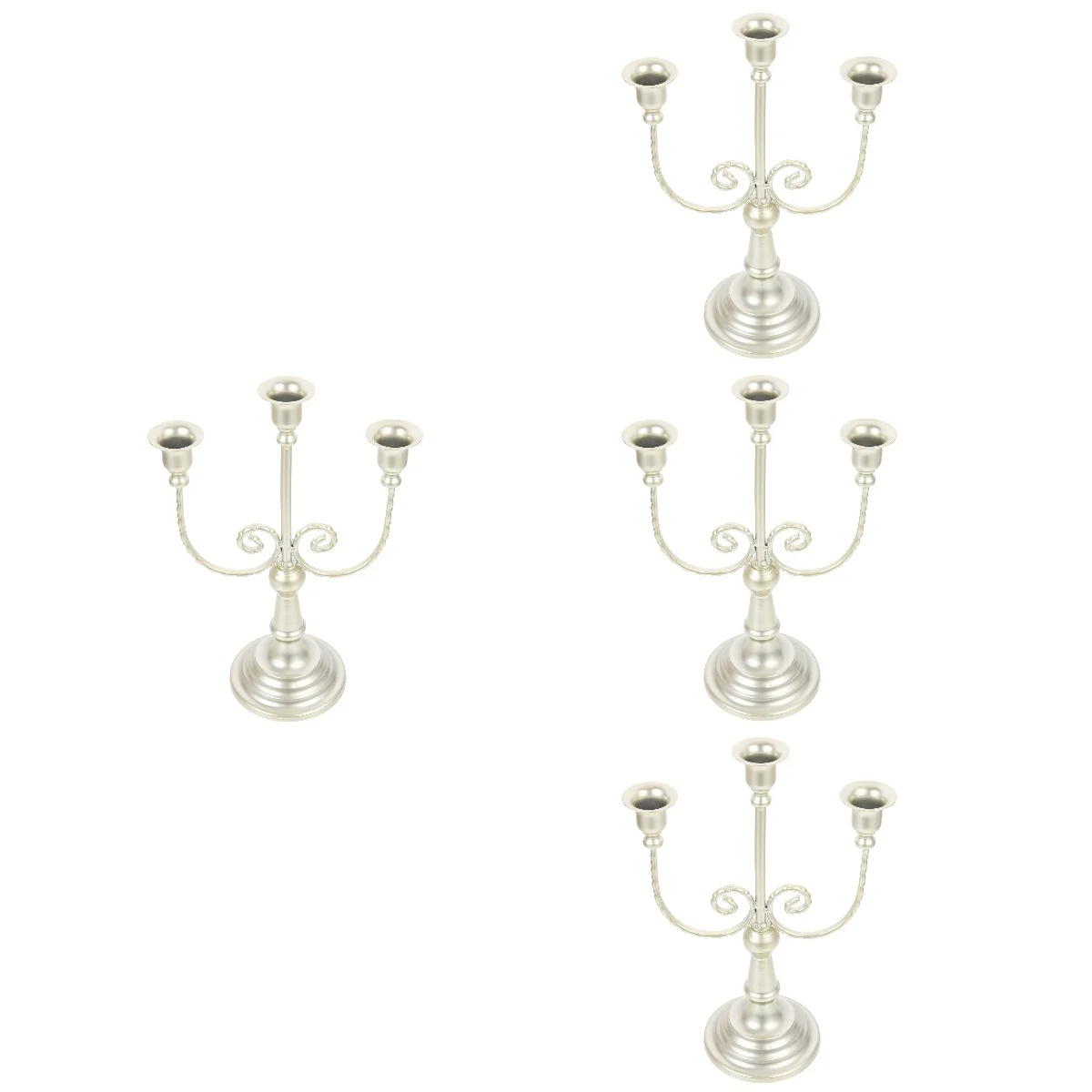 

4pcs Multi-head Design Candlestick Decorative European Style Candelabrum