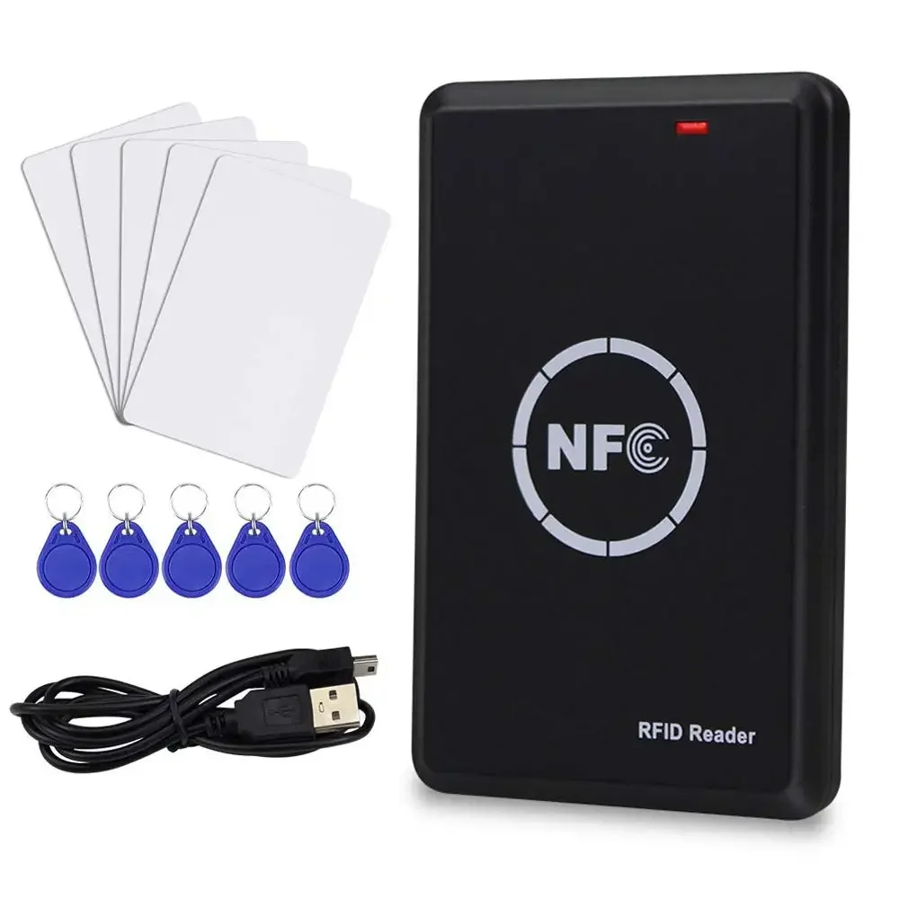 Фото Считыватель/записыватель смарт-карт NFC, копир/дубликатор RFID 125 кГц 13,56 МГц, USB-программатор для брелоков, карт ID, IC, EM, UID, EM4305, T5577, меток №2