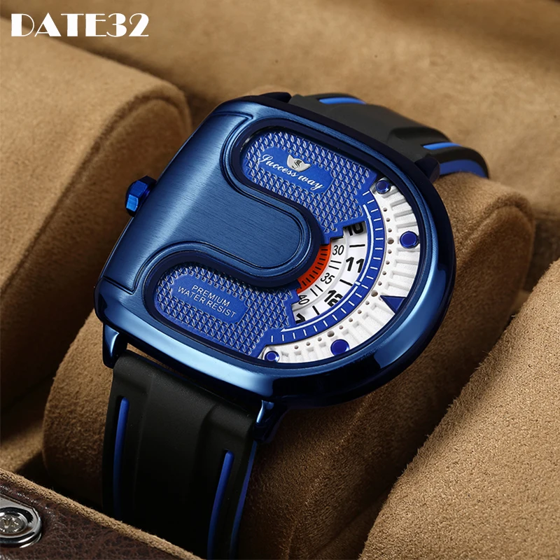 Luxury Men Watch Unique Casual Style New Concept Dial Men's 