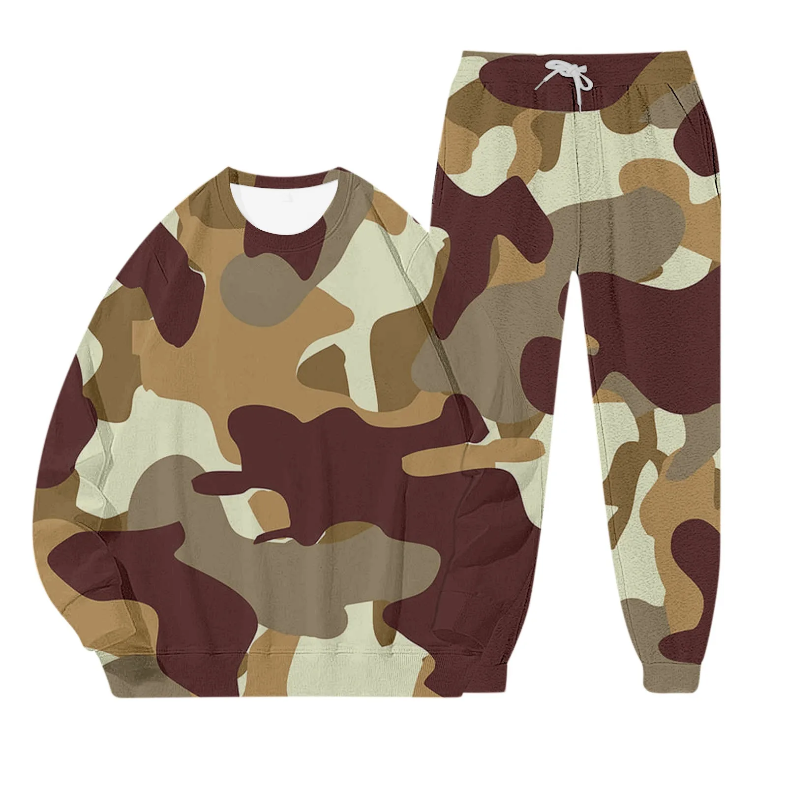 Женский осенне-зимний свитшот с круглым вырезом и длинными рукавами принтом