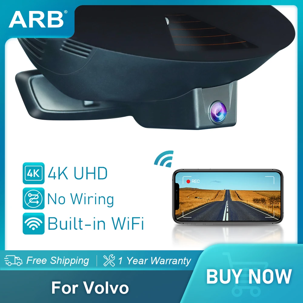 $122.52 Dash Cam for Volvo XC60 XC90 S60 XC40 V60 S90 V90 Polestar 2 2016-2022,ARB 4K Dash Camera for Car,WiFi Car DVR Front and Rear