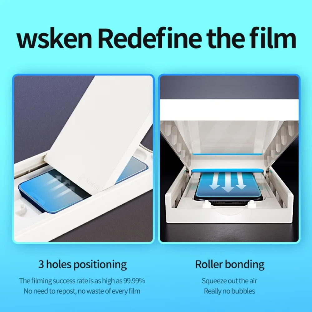 Orignal WSKEN For iPhone 12 Pro Max Mini Screen Protector 11 Full Cover Soft Edge HD 0.3mm Tempered Glass Shock Protective Film