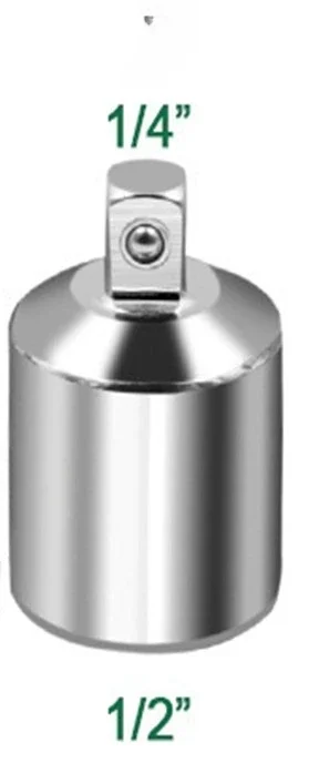 Переходник для торцевого ключа с храповым механизмом, переходник для большого гаечного ключа 1/2, среднего и маленького гаечного ключа 3/8, хромованадиевая сталь CR-V 1/4