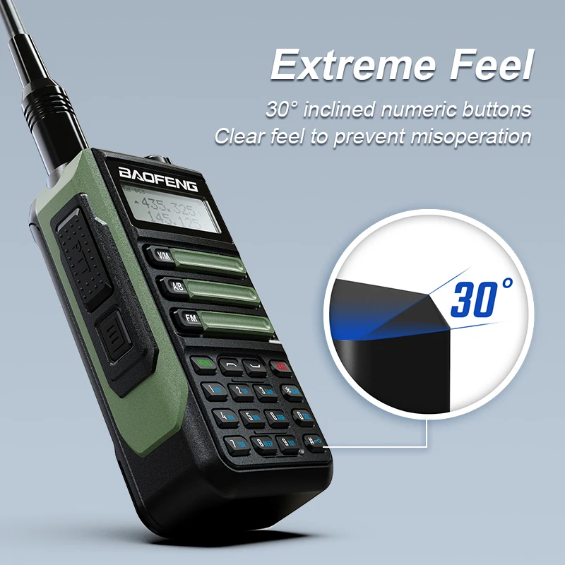 baofeng walkie talkies rechargeable two way radios 5w support type c cable long range ham radio with 5800mah radio station uv 16 free global shipping