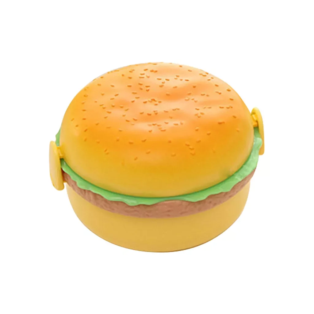 

Lunch Box Kid Bento Box Food Container Creative Burger Children Lunch Box Food Container Storage With Children Fork Y1