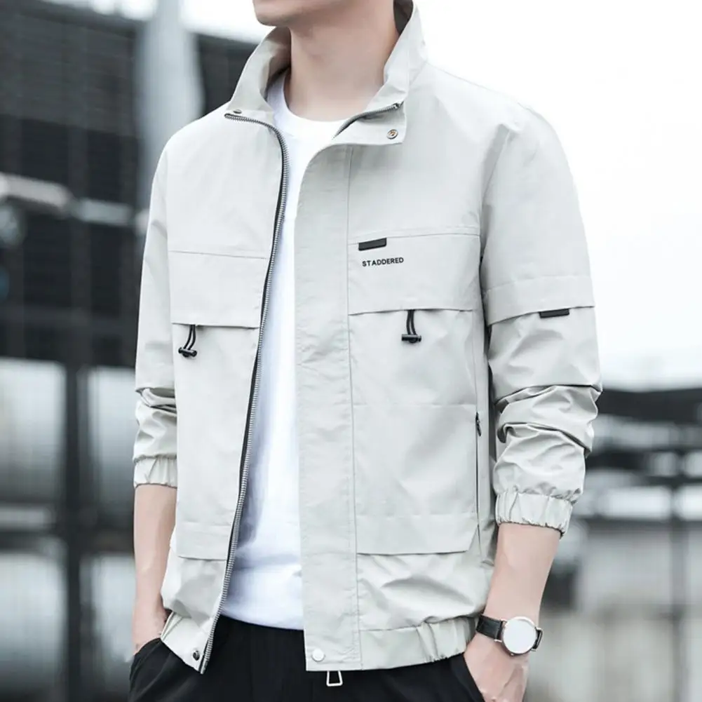

Trendy Men Jacket Anti-wrinkle Breathable Casual Men Coat Spring Coat Jacket