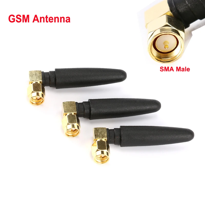 

5/2/1 шт. GSM антенна четырехдиапазонная 850/900/1800/1900 МГц 3dBi усиление SMA штекер прямоугольный разъем модем внешняя антенна