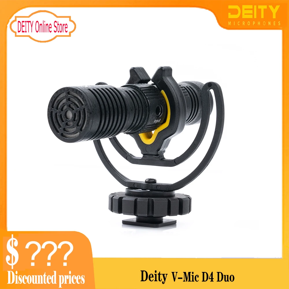 

Deity V-Mic D4 Duo Duable Head cardioid Shotgun Microphone TRS 3.5MM Rycote Shockmount Mic for DSLRs Video recording interview