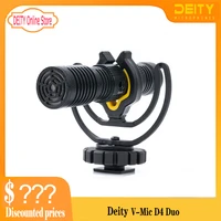 deity v mic d4 duo duable head cardioid shotgun microphone trs 3 5mm rycote shockmount mic for dslrs video recording interview