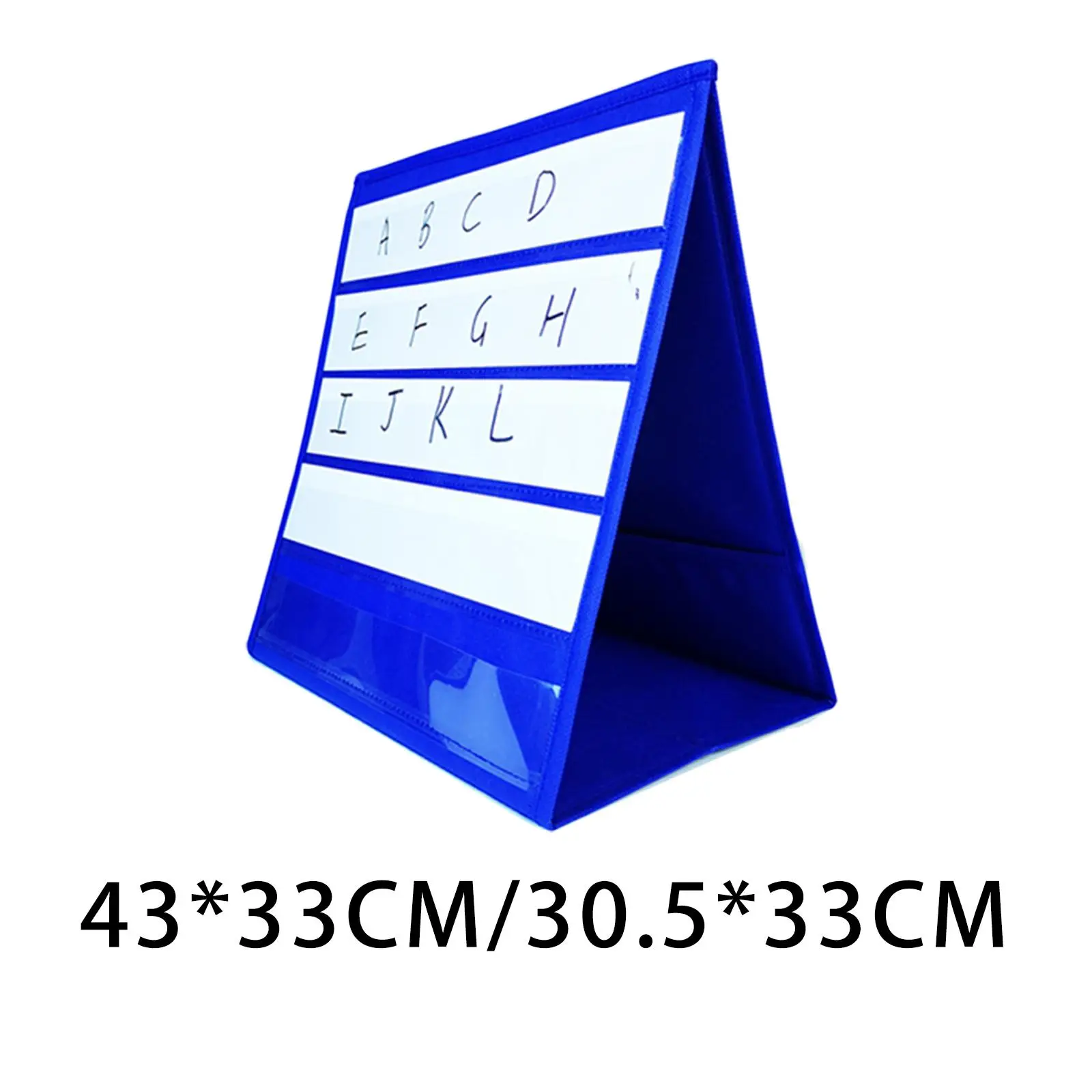 

Tabletop with 20x Whiteboard Cards Educational Tool Self-Standing Blue Foldable Small Literacy for Classroom Desk Office