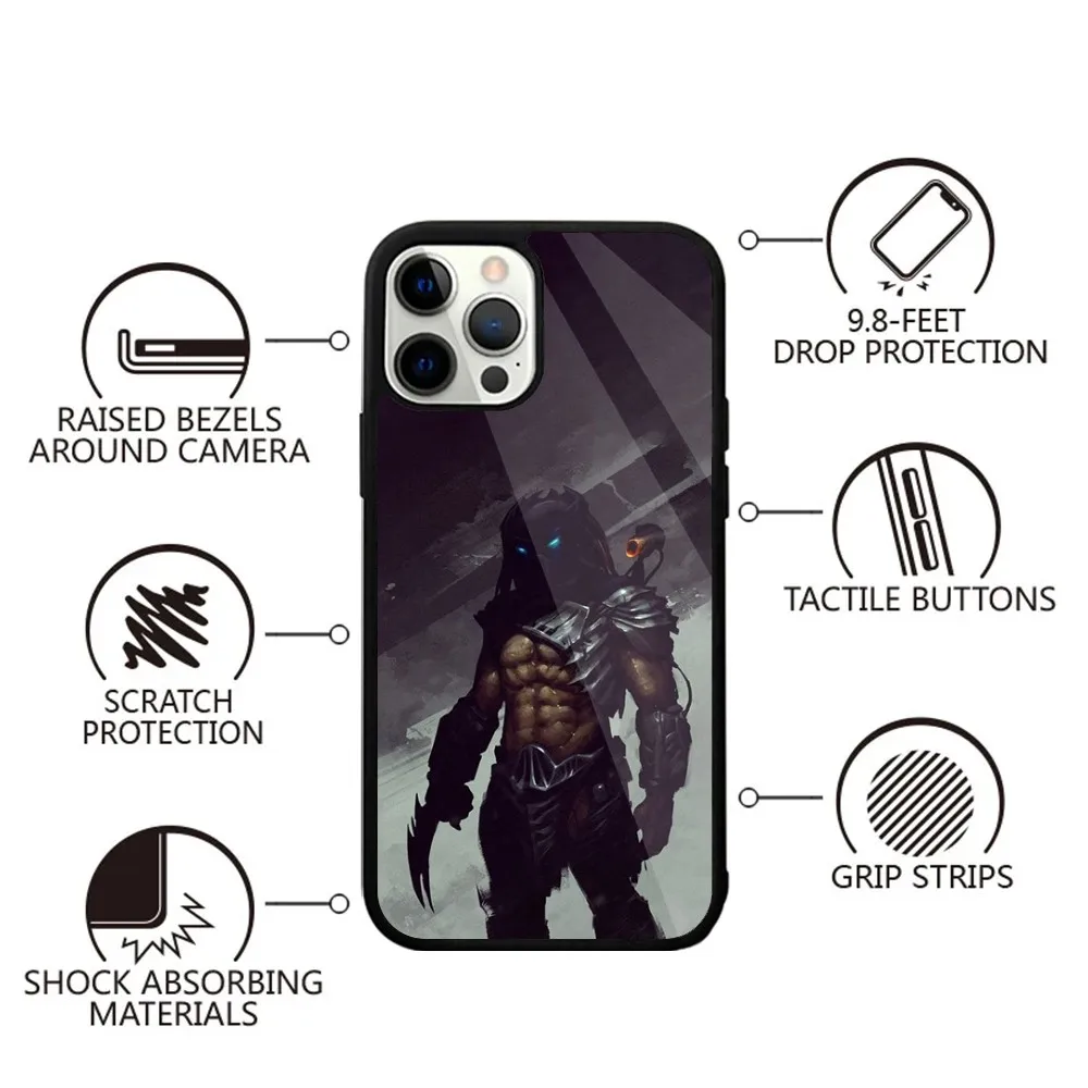 Чехол для телефона P-Predator yautja iPhone 16 15 14 13 12 11 Plus Pro Max Mini Magsafe с магнитной