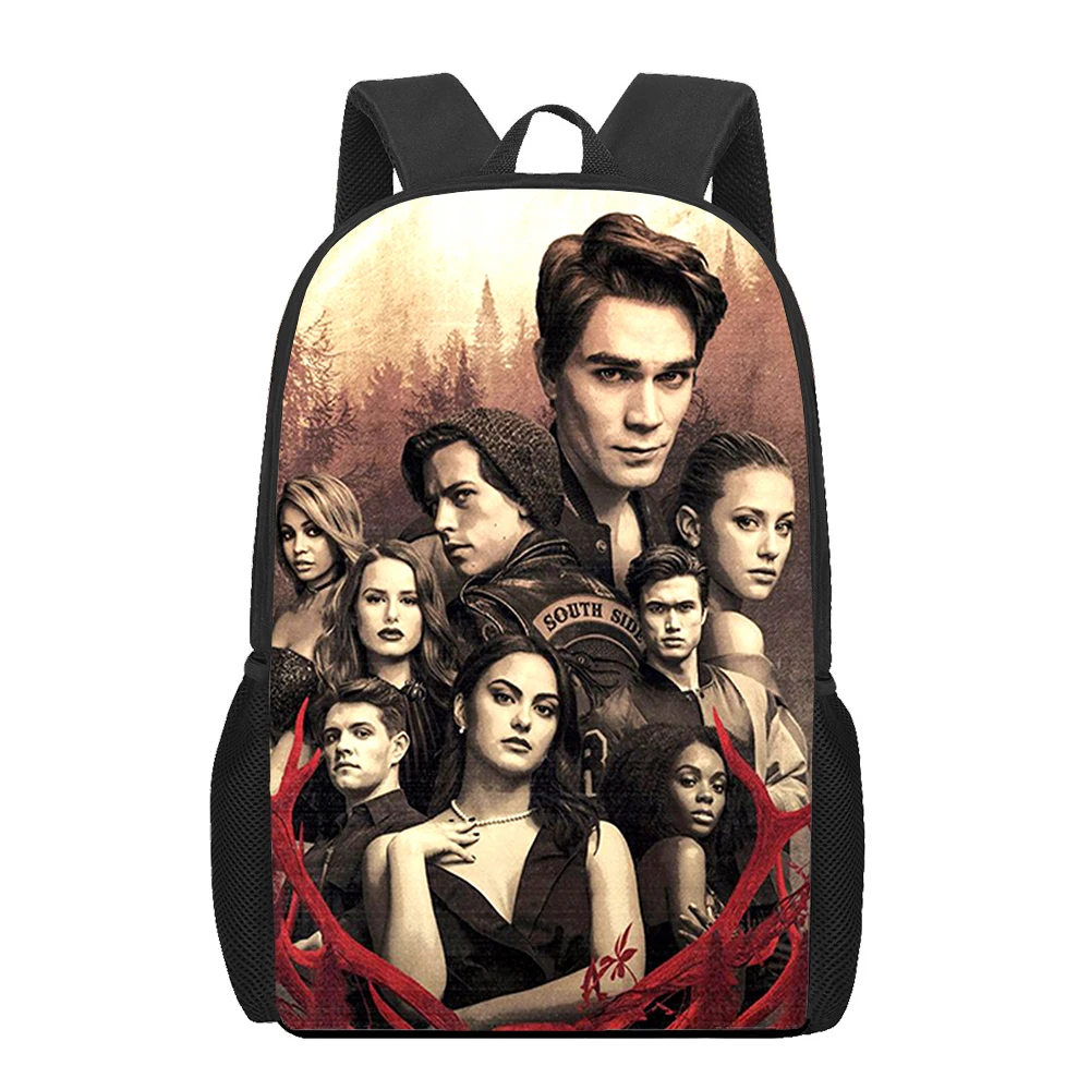 Детские рюкзаки TV Riverdale с мультяшным узором 16 дюймов детские школьные сумки для