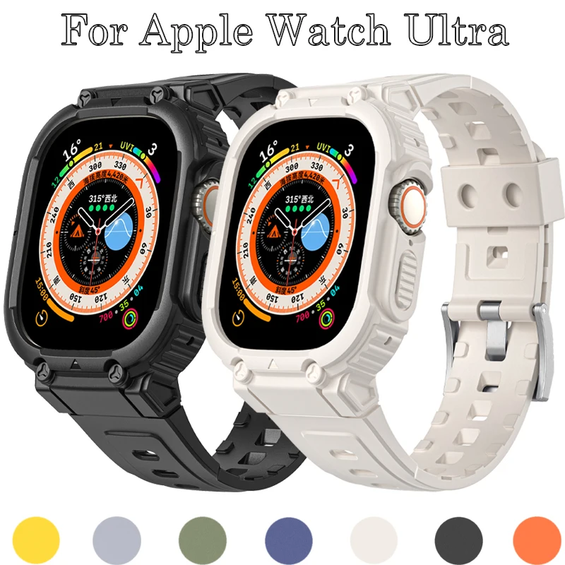 

TPU Strap for Apple Watch Band 40/41/42mm 44mm 45mm Protect Bumper Cover IWatch Serie 8 7/6/5/4/SE For Apple watch Ultra 49mm