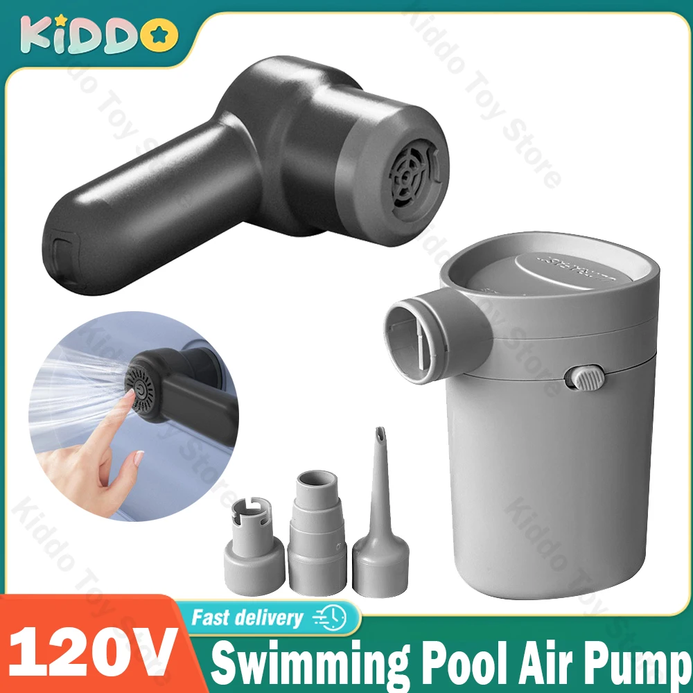 

Potable Electric Air Pump Inflatable Pump Wireless Compressor Pump Mattress Swimming Pool Fast Air Filling Inflator Blower 120V