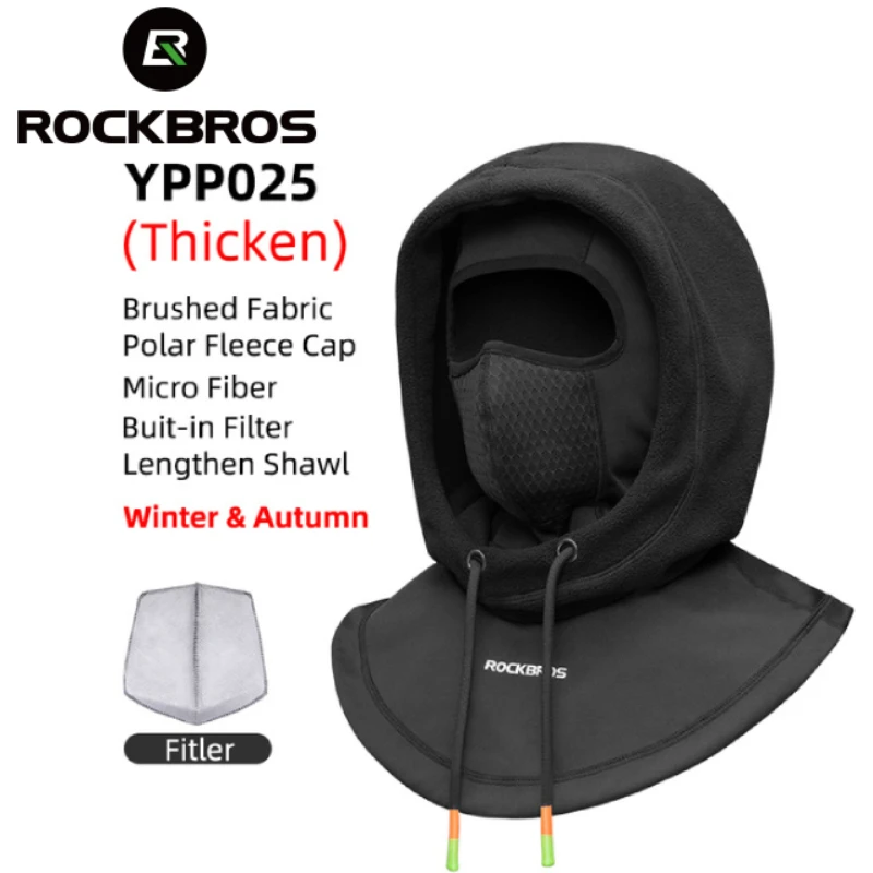 

Официальная маска ROCKBROS для мотоцикла, скутера, Зимняя Маска для велоспорта, маска для лица, капюшон, Балаклава, теплая ветрозащитная Лыжная маска, флисовая двухслойная