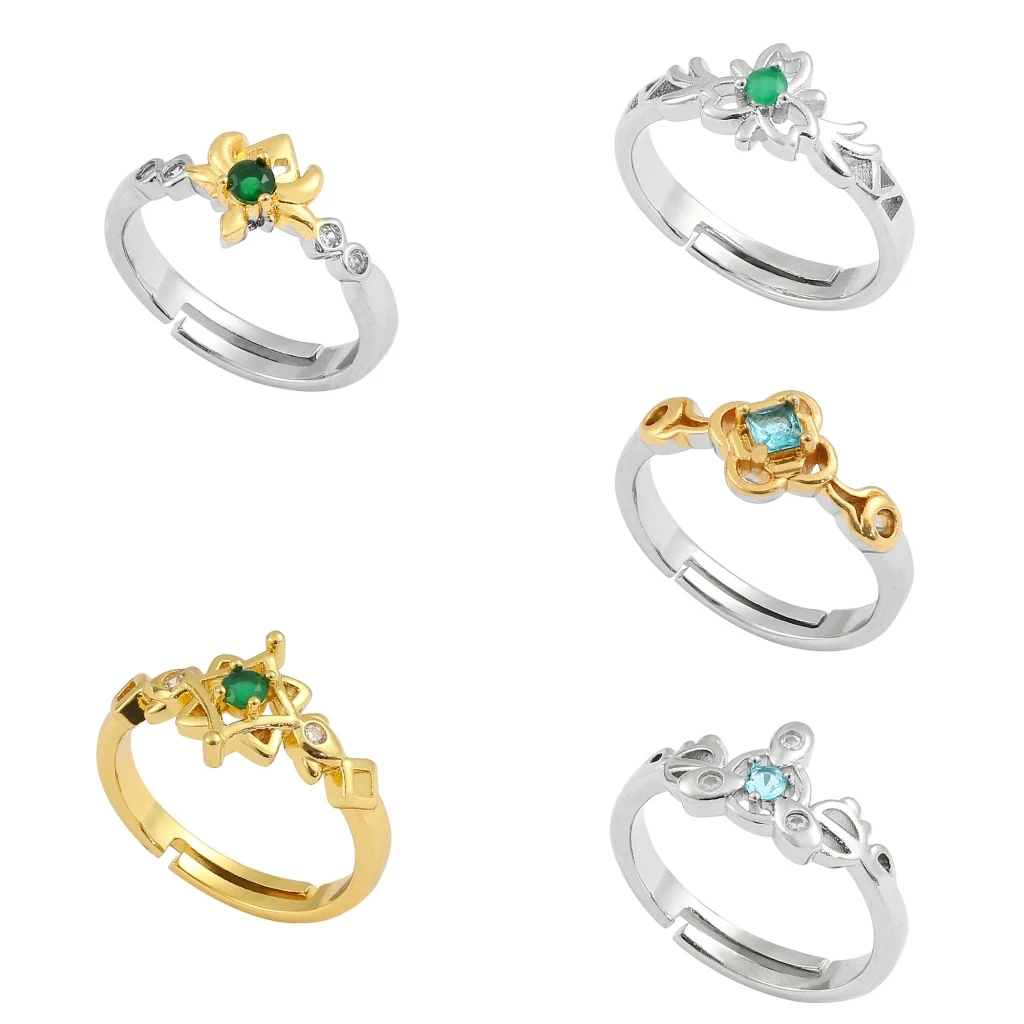 

Genshin Impact Cosplay Accessories Props Alloy Adjustable Size Ring Metal Jewelry Unisex Gift