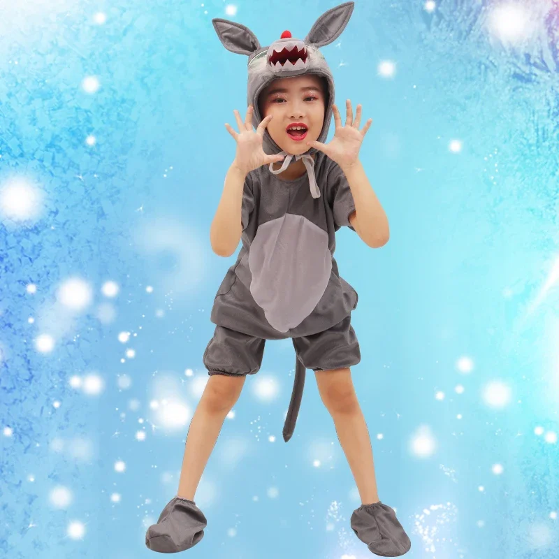 Новый костюм для выступления с животными Детский большим Серым Волком