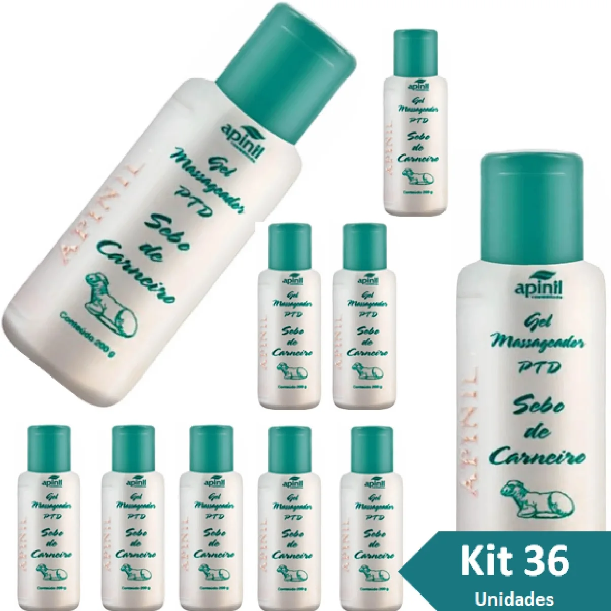 

Gel Massager Carneirinho Apinil Bottle 200g Kit 36 Un