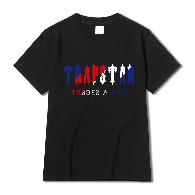 

Trapstar Its A Secret Design Classic T Shirt Men100% Cotton EU Size Oversized Tops Casual Loose Streetwear Short Sleeve Harajuku