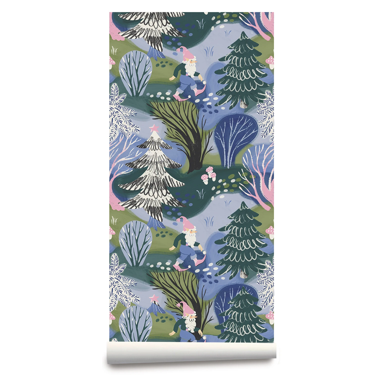 Рождественская настенная бумага с Санта Клаусом водонепроницаемая