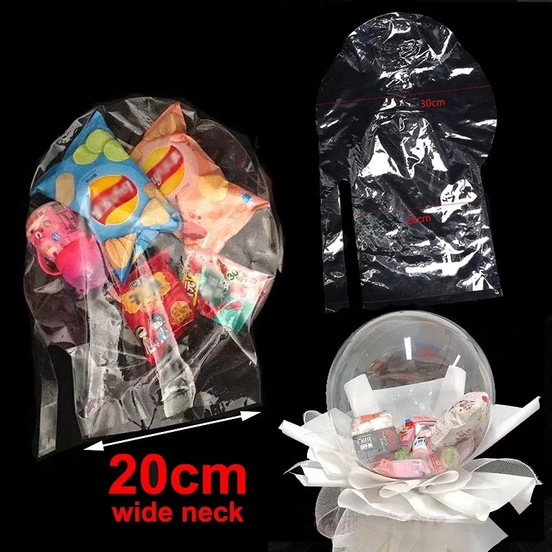 

30inch Big BOBO Balloon for Birthday Valentines Day Large Transparent Balloons for Wedding Decoration Flower Gift Baby Shower
