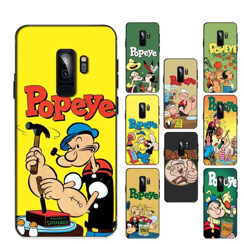 

Retro cartoon illustration po pe ye spinach Phone Case for Samsung S20 lite S21 S10 S9 plus for Redmi Note8 9pro for Huawei Y6