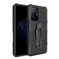 keysion shockproof armor case for xiaomi mi 11t 11t pro 5g 10t siliconepc stand back clip phone cover for xiaomi mi 11 lite 5g