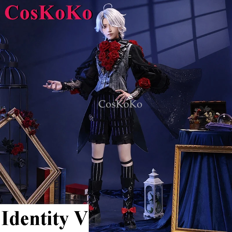 CosKoKo Emil Косплей Игра Identity V Костюм Пацієнт Красивая Мода Черная Униформа Полный