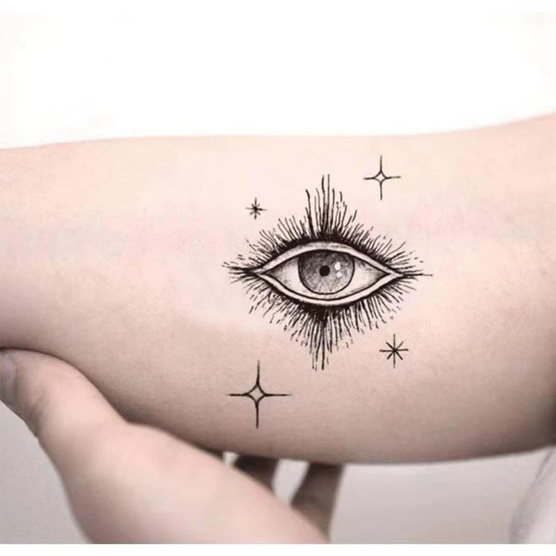 

Временная тату-наклейка «глаза Бога», водостойкая тату на щиколотку, искусственная татуировка на запястье, боди-арт, геометрический обычный треугольник, для мужчин и женщин, татуаж