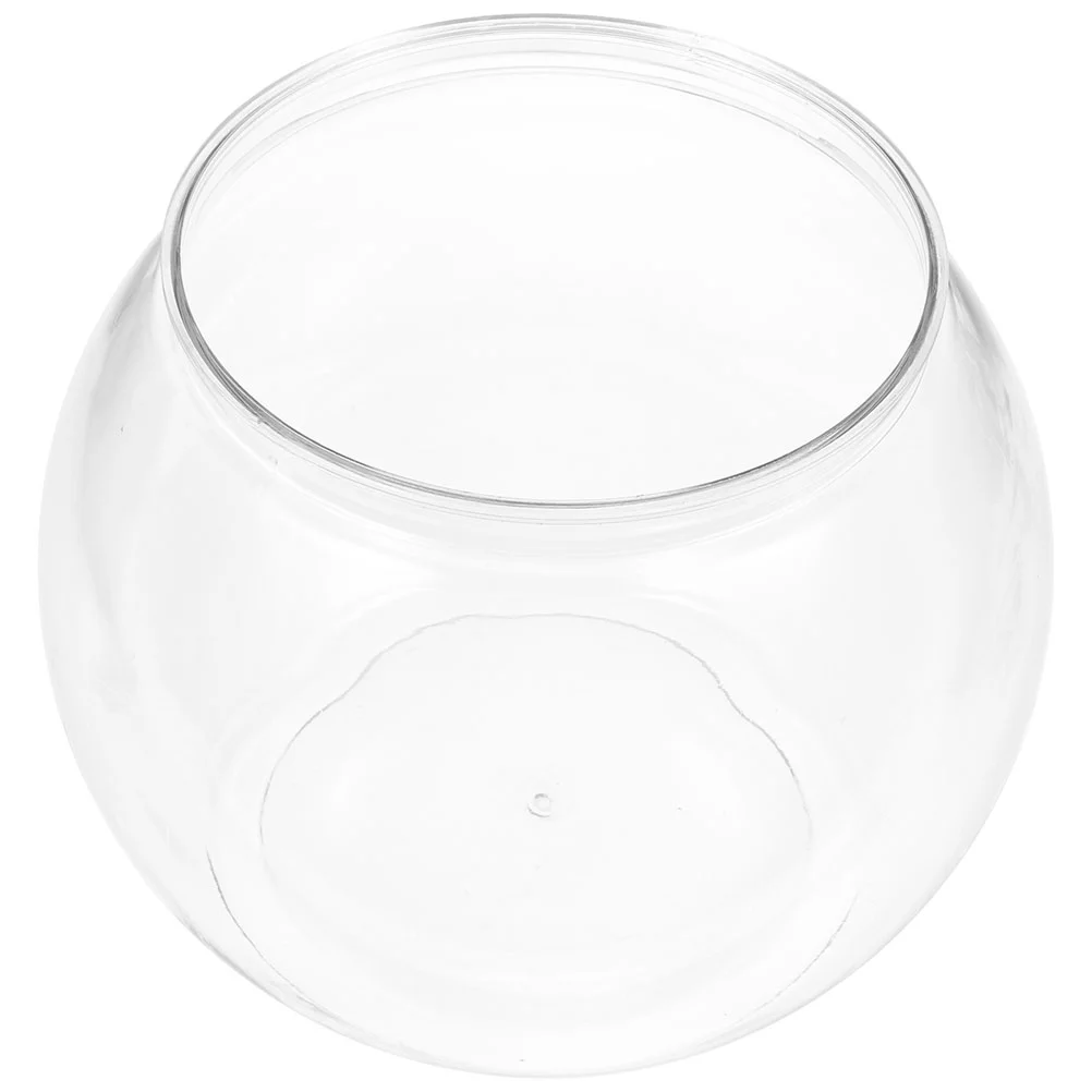 

Tank Bowl Vase Plastic Betta Round Terrarium Planter Bubble Hydroponic Aquarium Globe Bowls Clear Goldfish Pot Desk Tabletop