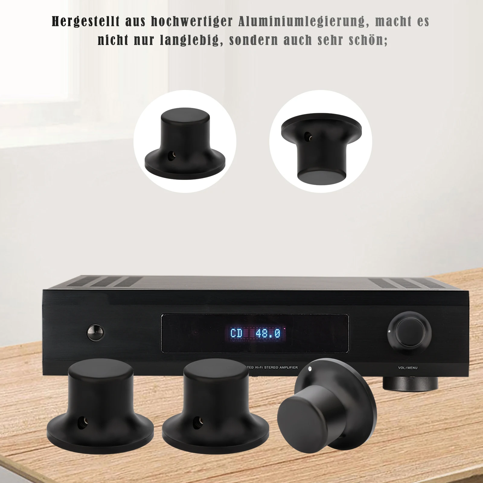 Ручка регулировки громкости и тона KN4024B 4 шт