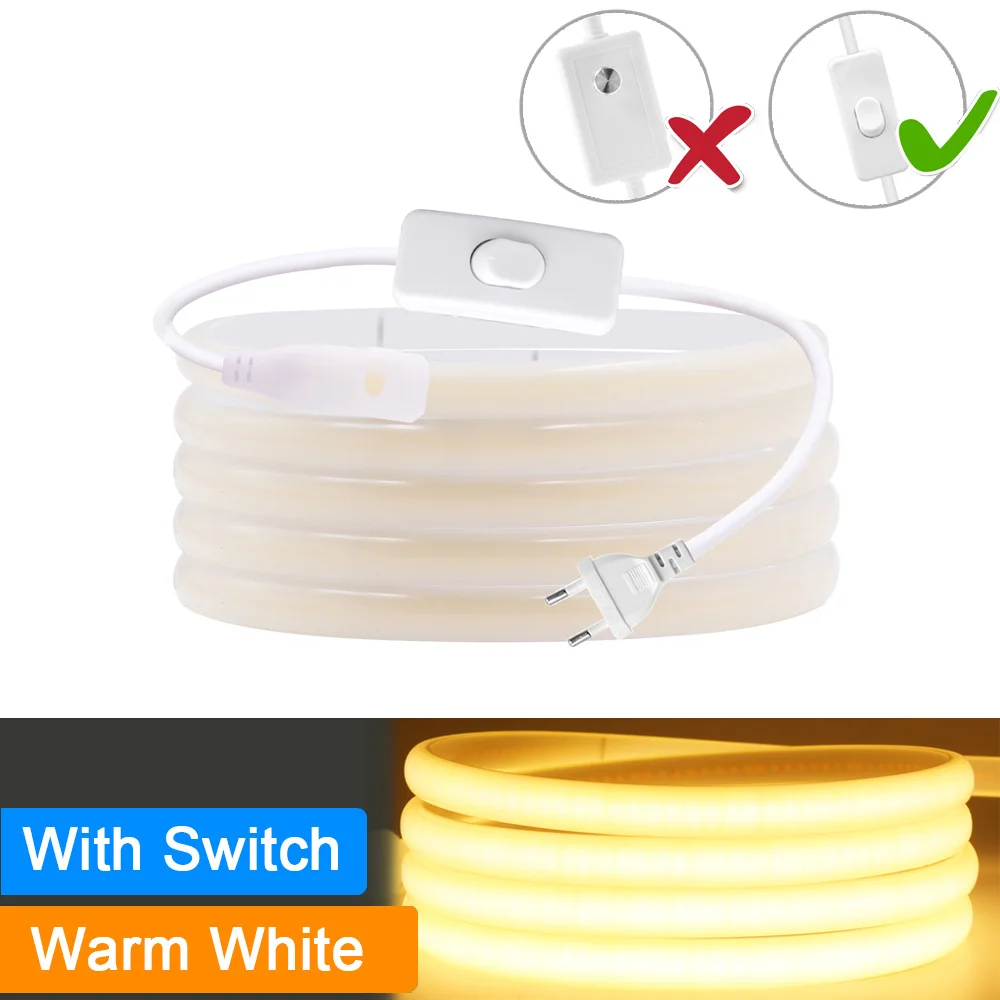 

RGBCW COB светодиодная лента 220В 288LED/M 3000K 4000K 6000K RA90