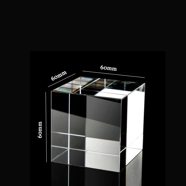 

30 мм/50 мм/кубовидный хрустальный куб, искусственный кристалл, креативная фотопризма, прозрачная, без цветов и радуги