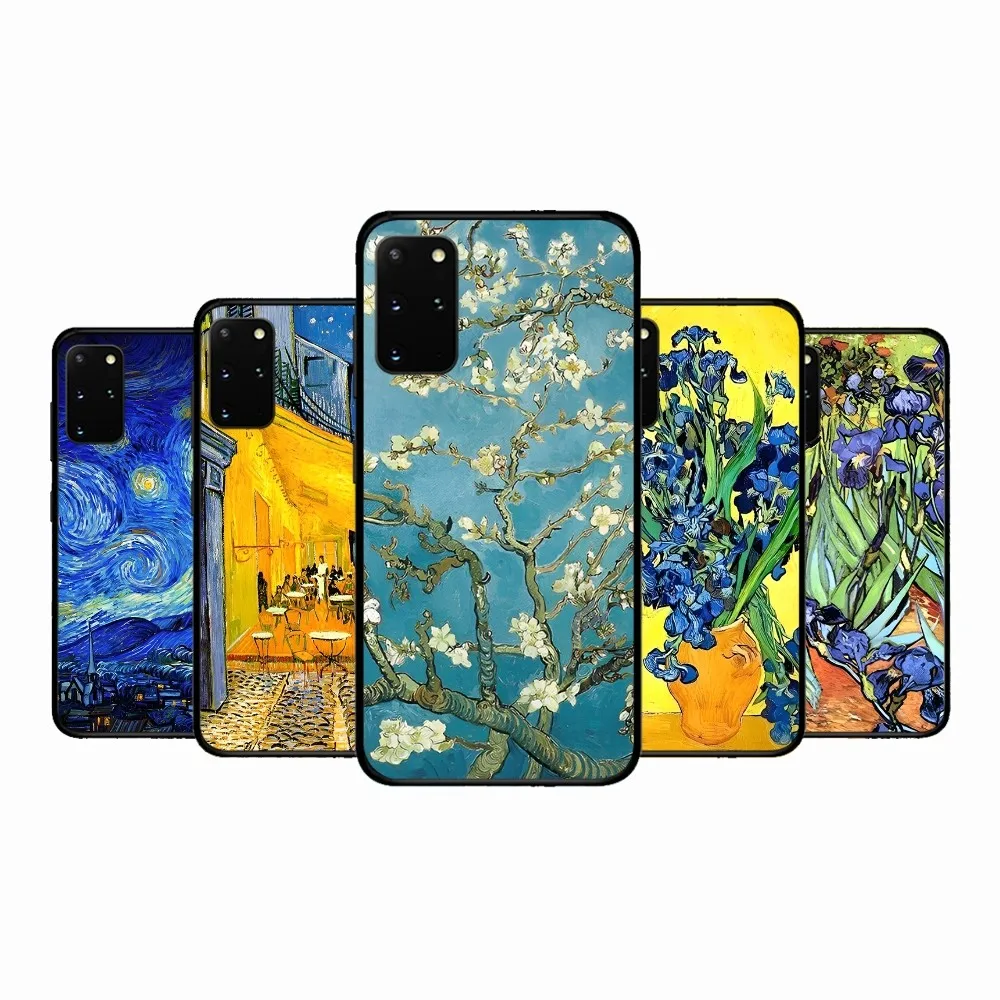

Vannn-ffGogh-ss-Starry-aaSky-Art Phone Case For Samsung S 9 10 20 21 22 23 30 23plus lite Ultra FE S10lite Fundas