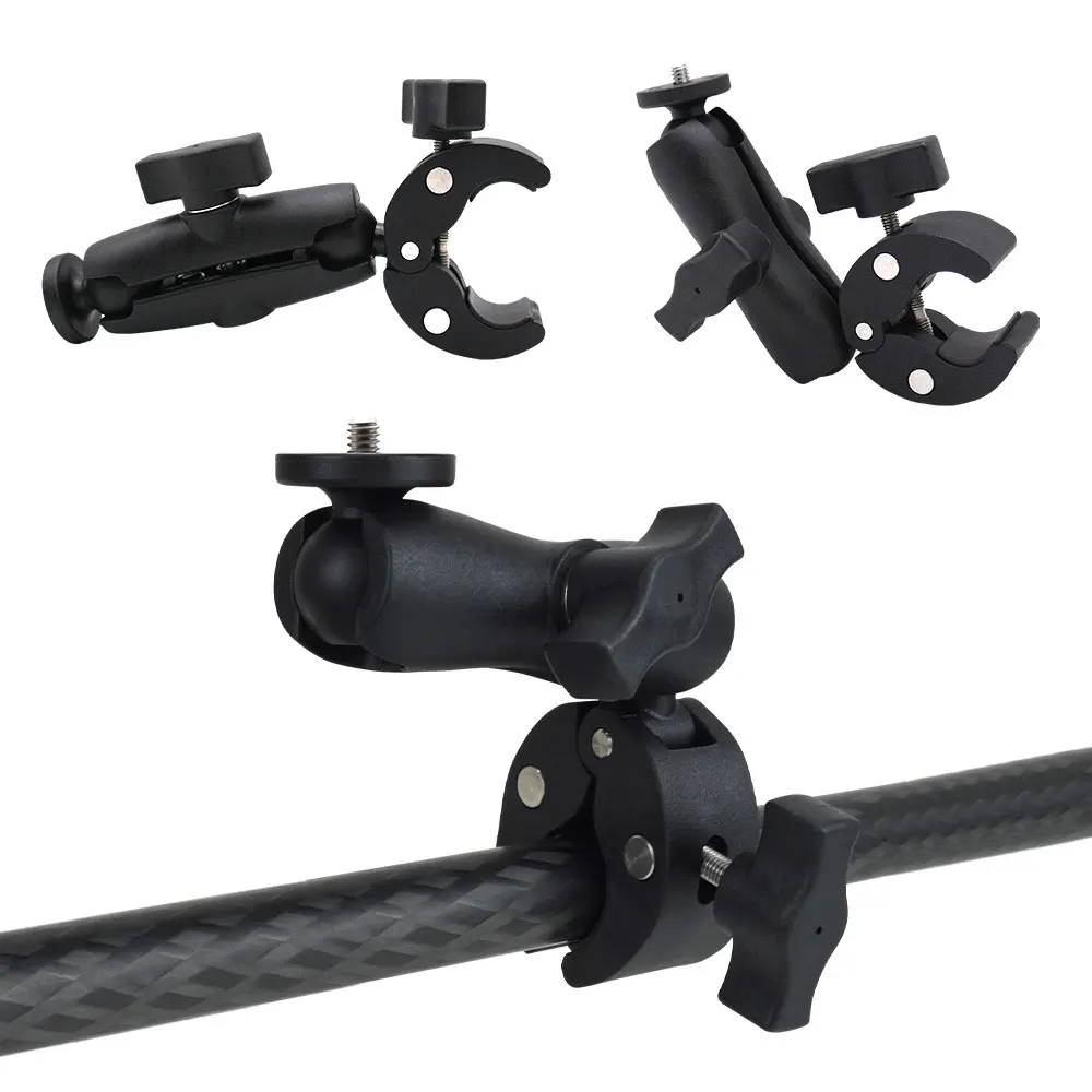 

360°Double Head Rotating Bracket Clip Cycling Motorcycle Clip Magic Arm For Camera GoPro Mobile Phone Action Camera Accessories
